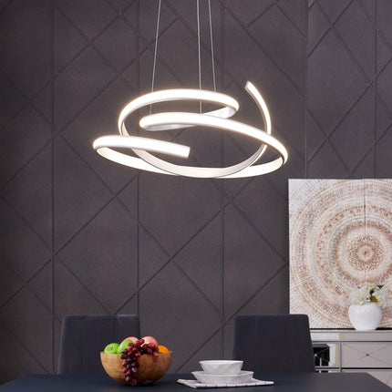 Oslo LED Adjustable Chandelier // Silver Chandeliers TriadCommerceInc   