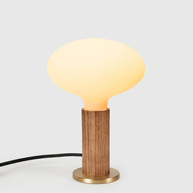 Knuckle Table Lamp in Walnut + Oval Dim to Warm Table Lamps TriadCommerceInc Walnut