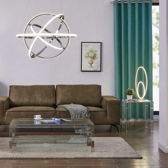 Oxford LED Adjustable Chandelier // Chrome Chandeliers TriadCommerceInc   