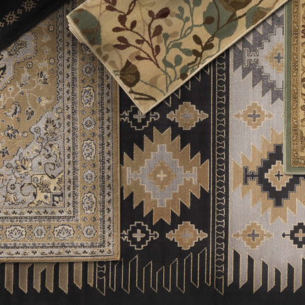 Fogertown Black Western Rug Rugs TriadCommerceInc