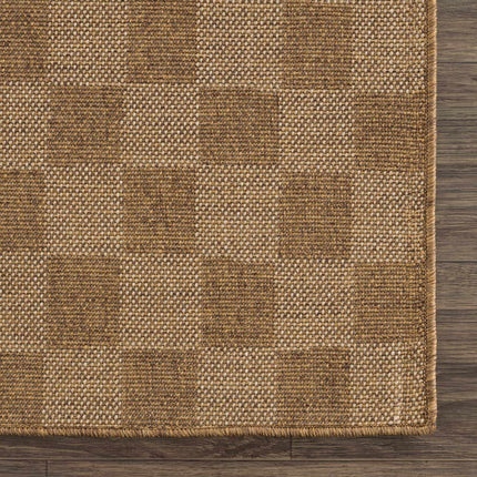Kuval Checkered Brown Rug Rugs TriadCommerceInc