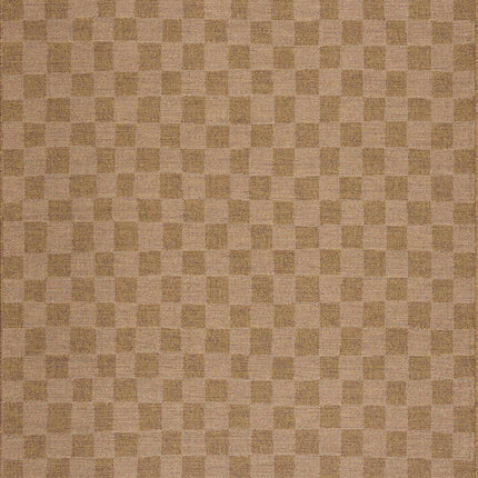 Kuval Checkered Brown Rug Rugs TriadCommerceInc