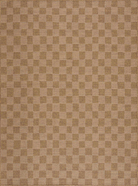 Kuval Checkered Brown Rug Rugs TriadCommerceInc