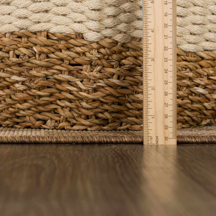 Kuval Checkered Brown Rug Rugs TriadCommerceInc