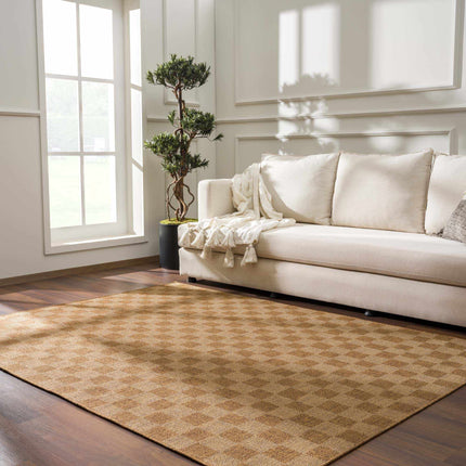 Kuval Checkered Brown Rug Rugs TriadCommerceInc