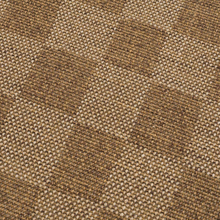 Kuval Checkered Brown Rug Rugs TriadCommerceInc