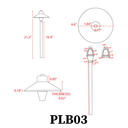 LED Outdoor Pathway Light Brass Mushroom Design Path Light TriadCommerceInc