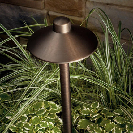 LED Outdoor Pathway Light Brass Mushroom Design Path Light TriadCommerceInc