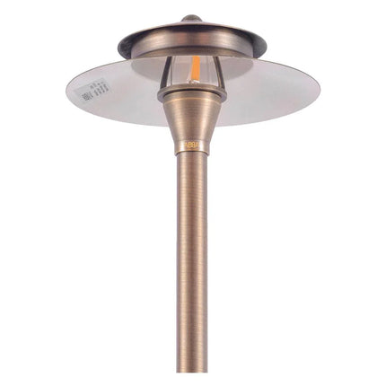 Two Tier Brass LED Pagoda Low Voltage Path Light Path Light TriadCommerceInc