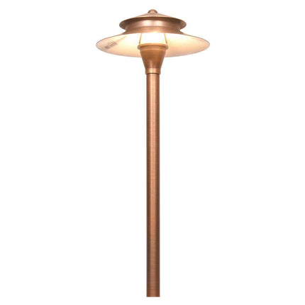 Two Tier Brass LED Pagoda Low Voltage Path Light Path Light TriadCommerceInc