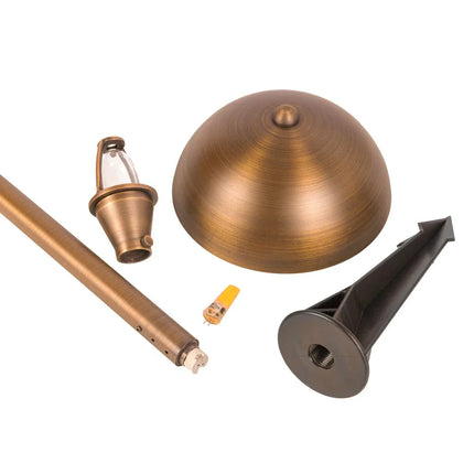 Brass LED Globe Outdoor Pathway Landscape Light Path Light TriadCommerceInc