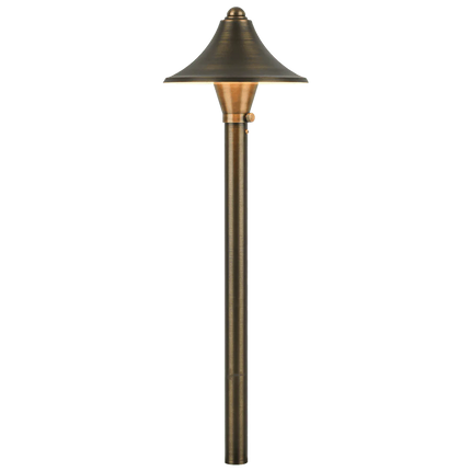 Brass LED Outdoor Pathway Landscape Light Low Voltage Path Light TriadCommerceInc