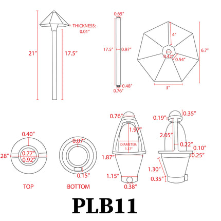 Brass LED Outdoor Pathway Landscape Light Fixture Path Light TriadCommerceInc