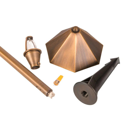 Brass LED Outdoor Pathway Landscape Light Fixture Path Light TriadCommerceInc