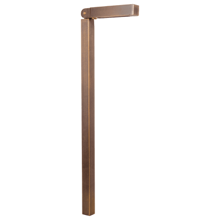 LED Brass L Shaped Outdoor Pathway Light Path Light TriadCommerceInc Natural Brass