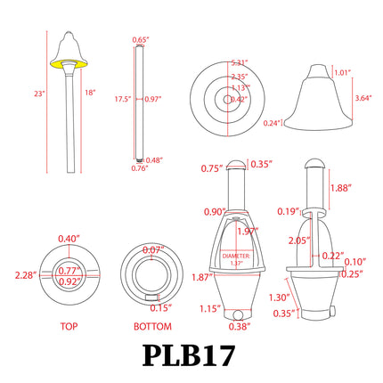 Cast Brass LED Outdoor Pathway Light Bell Shaped Path Light TriadCommerceInc