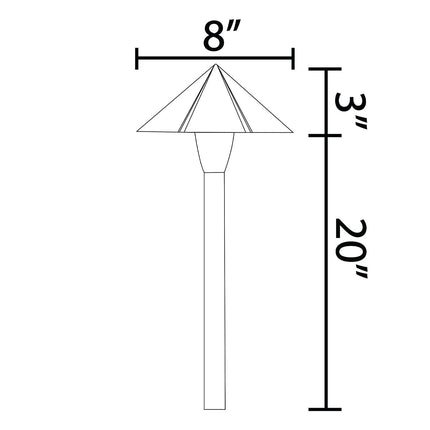 Brass LED Outdoor Pathway Landscape Light Path Light TriadCommerceInc
