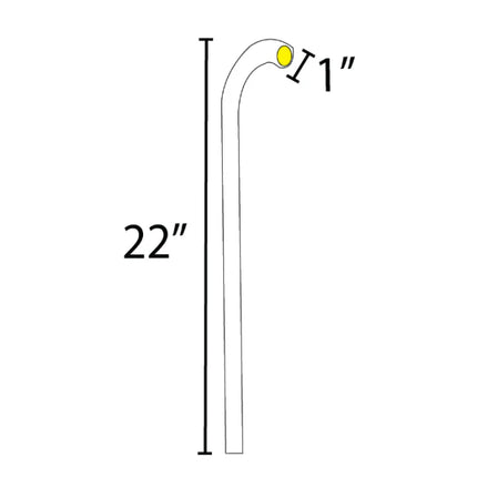 Cast Brass LED Low Voltage Pathway Light Curved Cane Path Light TriadCommerceInc