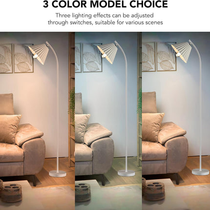 Minimalist floor lamp with a pleated lampshade Floor Lamps TriadCommerceInc