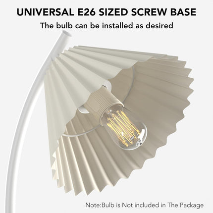 Minimalist floor lamp with a pleated lampshade Floor Lamps TriadCommerceInc