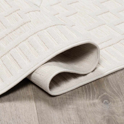 Plumtree 3D White Outdoor Rug Rugs TriadCommerceInc