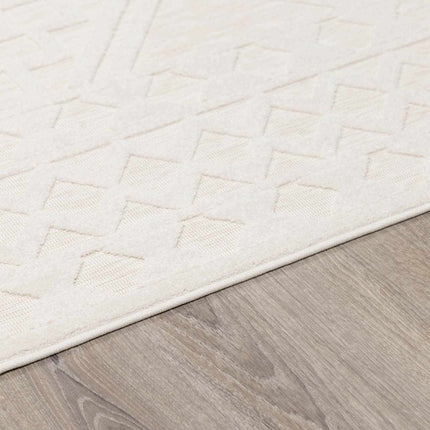 Plumtree 3D White Outdoor Rug Rugs TriadCommerceInc