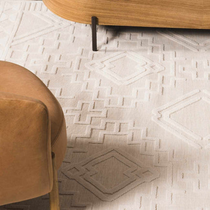 Plumtree 3D White Outdoor Rug Rugs TriadCommerceInc