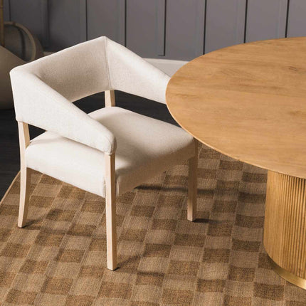 Kuval Checkered Brown Rug Rugs TriadCommerceInc