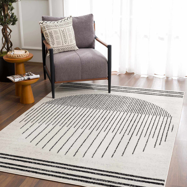 Angus Black&White Geometric Area Rug Rugs TriadCommerceInc