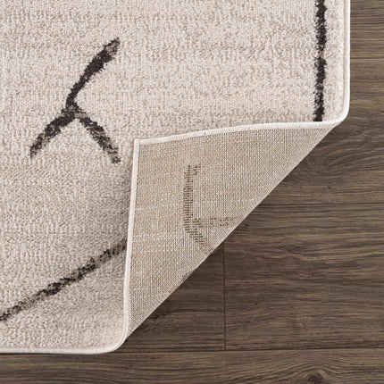 Azzan Cream & Charcoal Area Rug - Clearance Rugs TriadCommerceInc