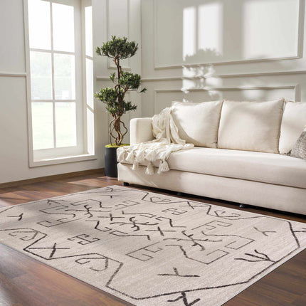 Azzan Cream & Charcoal Area Rug - Clearance Rugs TriadCommerceInc