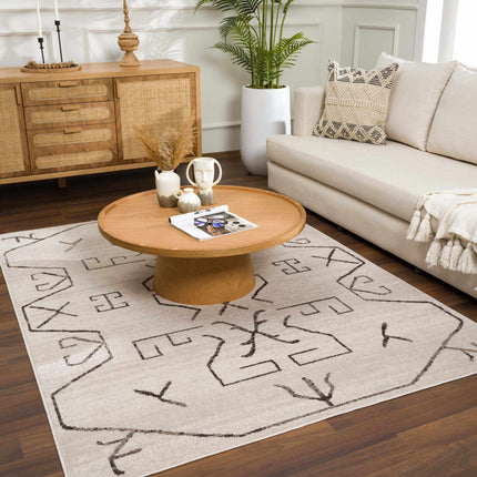 Azzan Cream & Charcoal Area Rug - Clearance Rugs TriadCommerceInc