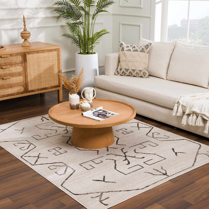 Azzan Cream & Charcoal Area Rug - Clearance Rugs TriadCommerceInc