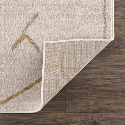 Azzan Cream & Gold Area Rug - Clearance Rugs TriadCommerceInc
