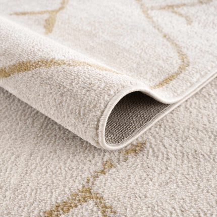 Azzan Cream & Gold Area Rug - Clearance Rugs TriadCommerceInc