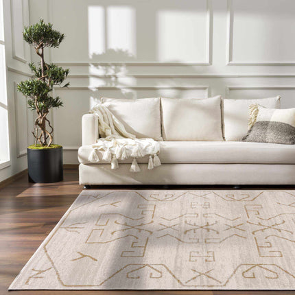 Azzan Cream & Gold Area Rug - Clearance Rugs TriadCommerceInc