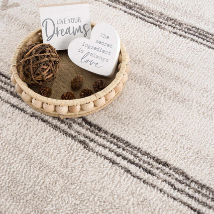 Deja Cream & Charcoal Area Rug - Clearance Rugs TriadCommerceInc