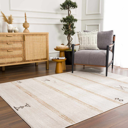 Deja Cream & Gold Area Rug - Clearance Rugs TriadCommerceInc 2' x 3' Rectangle