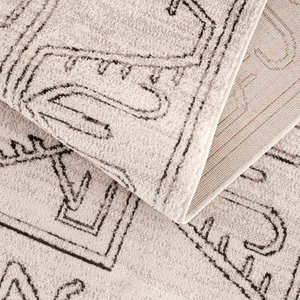 Divya Cream & Charcoal Area Rug - Clearance Rugs TriadCommerceInc