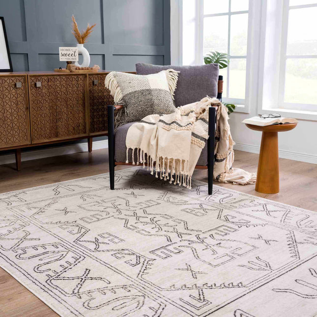Divya Cream & Charcoal Area Rug - Clearance Rugs TriadCommerceInc