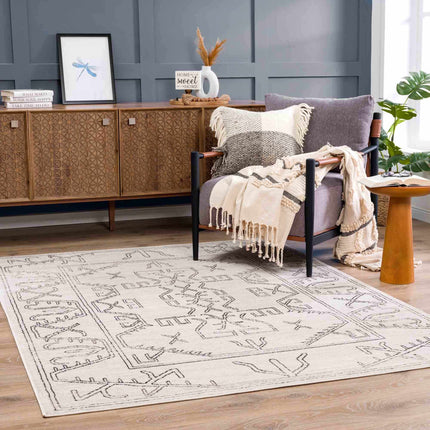 Divya Cream & Charcoal Area Rug - Clearance Rugs TriadCommerceInc