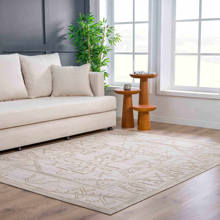 Divya Cream & Gold Area Rug - Clearance Rugs TriadCommerceInc