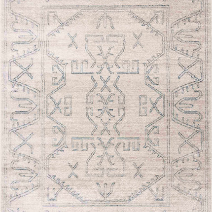 Divya Cream & Silver Blue Area Rug - Clearance Rugs TriadCommerceInc