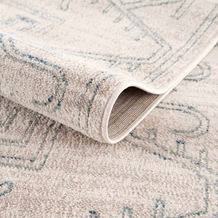 Divya Cream & Silver Blue Area Rug - Clearance Rugs TriadCommerceInc