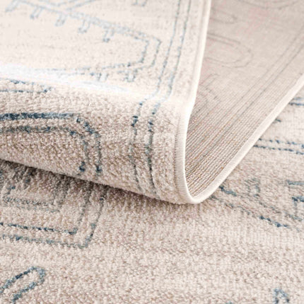 Divya Cream & Silver Blue Area Rug - Clearance Rugs TriadCommerceInc
