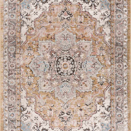 Albie Gold & Beige Area Rug - Clearance Rugs TriadCommerceInc