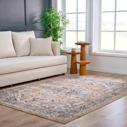 Albie Gold & Beige Area Rug - Clearance Rugs TriadCommerceInc