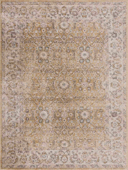 Anana Gold & Beige Area Rug - Clearance Rugs TriadCommerceInc 2' x 3' Rectangle