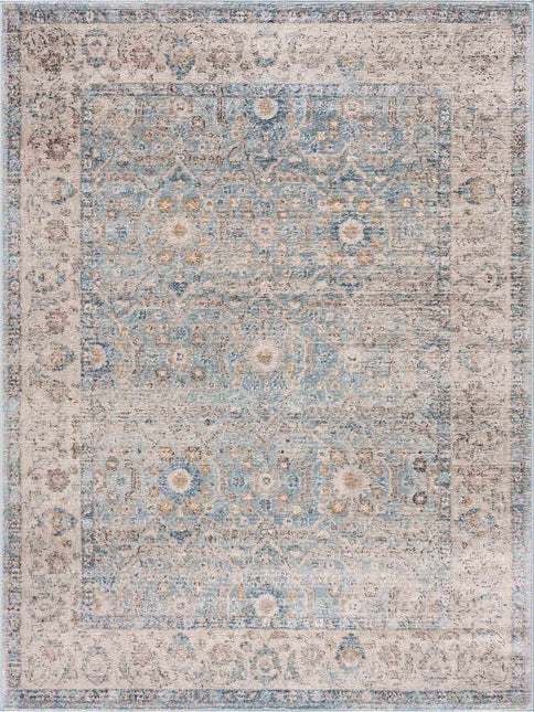 Anana Silver Blue & Beige Area Rug - Clearance Rugs TriadCommerceInc 2' x 3' Rectangle