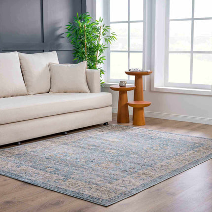 Anana Silver Blue & Beige Area Rug - Clearance Rugs TriadCommerceInc